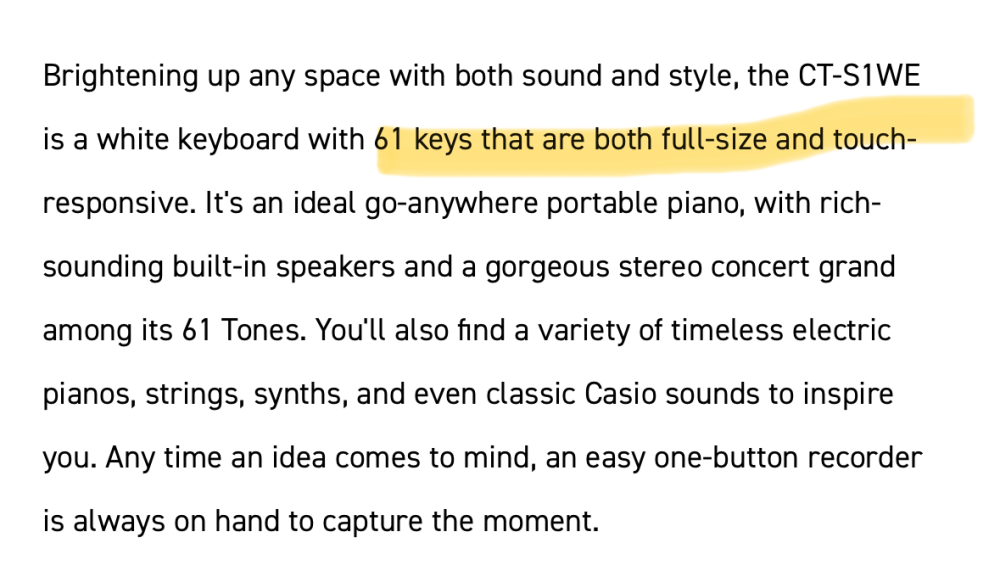 CT-S1WE  Casiotone 61 Key White Portable Keyboard  CASIO.jpeg.png